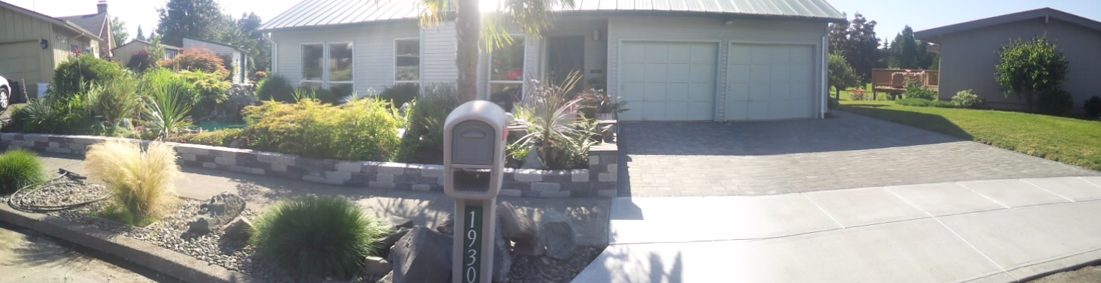 dry stack flowerbed wall